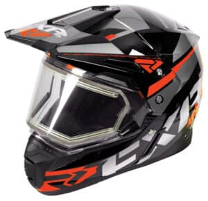 FXR FX-1 hjálmur með hitagleri - svartur/orange
