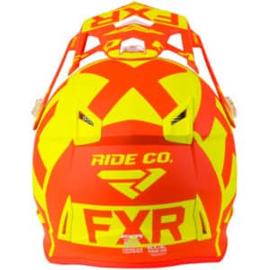 FXR Clutch barnahjálmur - rauður/gulur