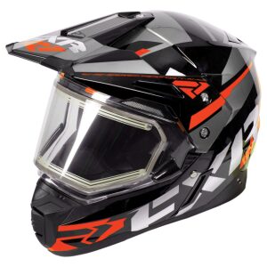 FXR FX-1 hjálmur með hitagleri - svartur/orange