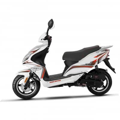 50cc bensínvespa - hvít