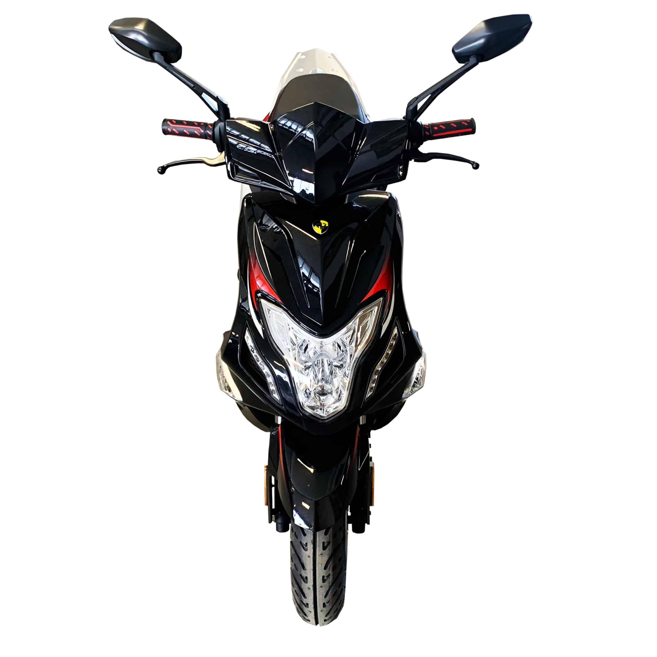 50cc bensínvespa - svört - Image 2