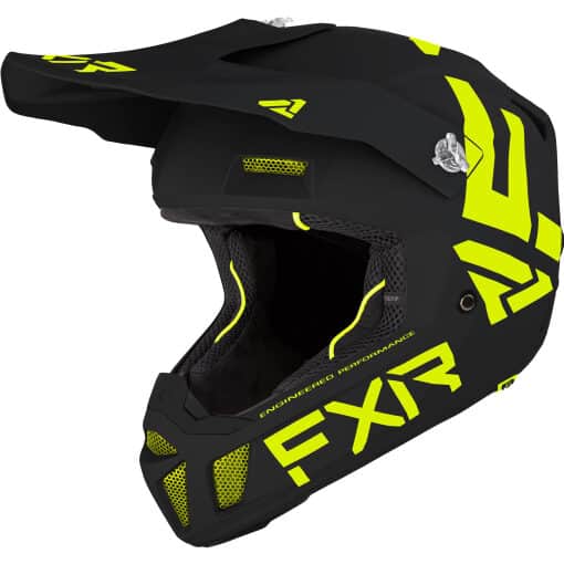 FXR Clutch CX hjálmur - svartur/gulur