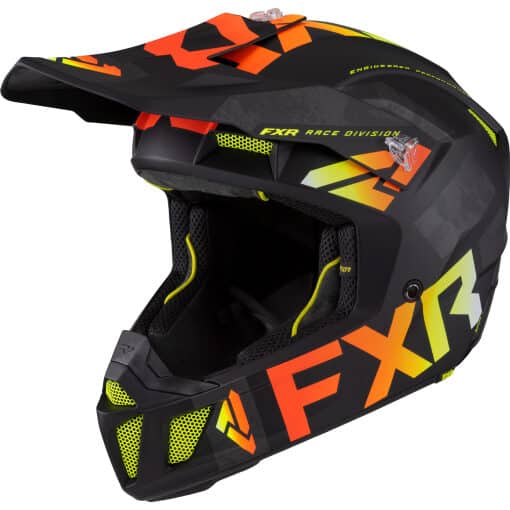 FXR Clutch Evo hjálmur - gulur/orange