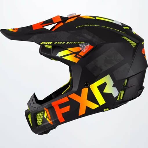 FXR Clutch Evo hjálmur - gulur/orange - Image 2