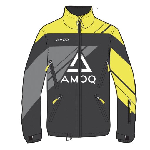 Amoq Snowcross jakki svartur/gulur