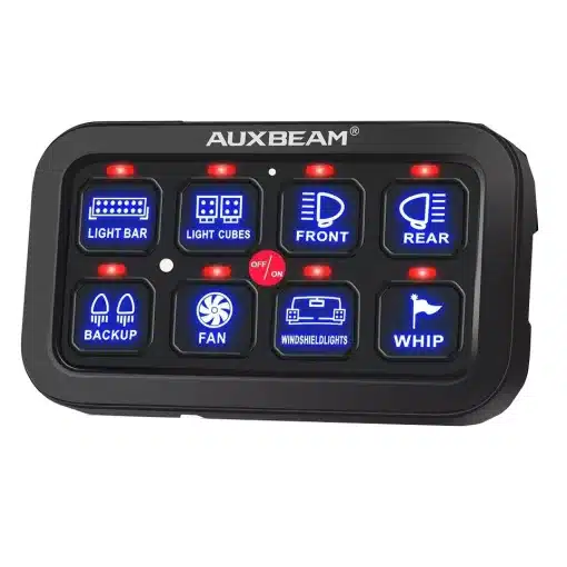 Auxbeam rofaborð 8 rofa blátt